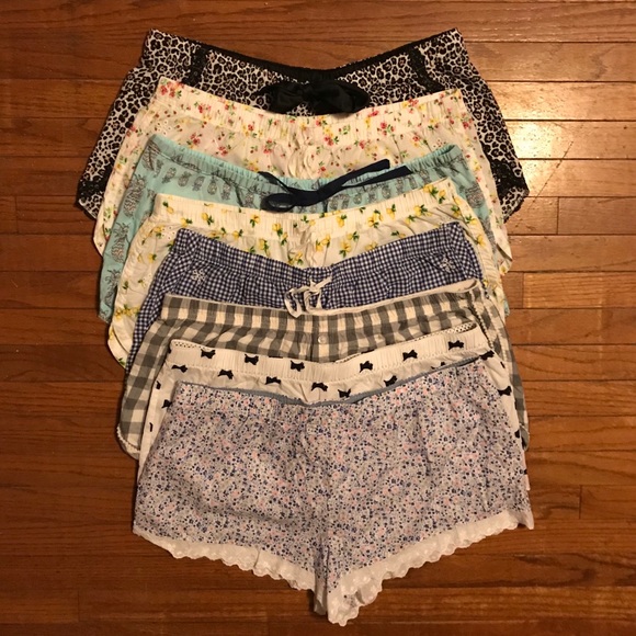 Victoria Secret lot of 8 pajama shorts bottoms Lg